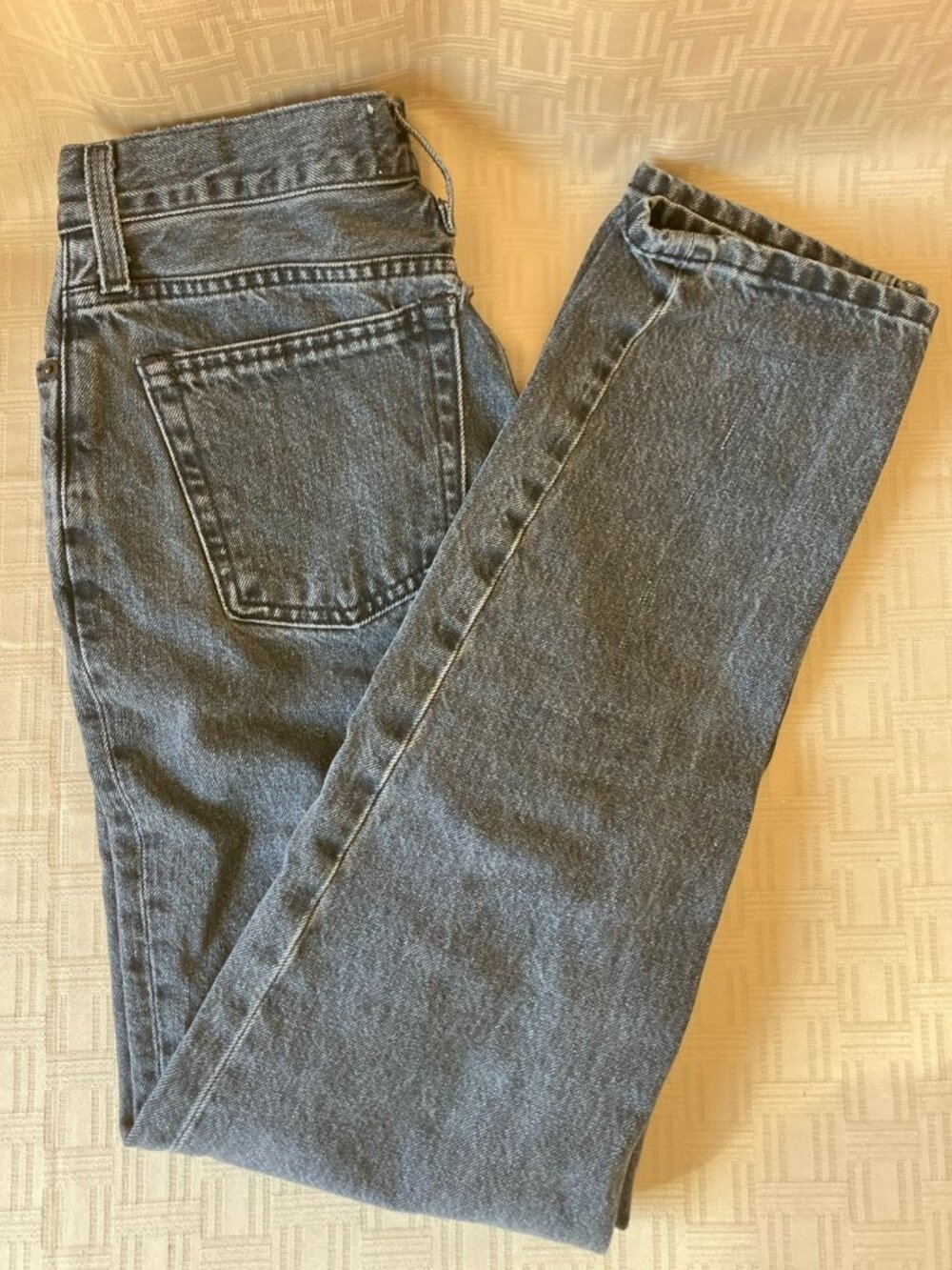 Everlane The 90s Cheeky Jean 25 Reg Washed Black Button Fly Organic Cotton